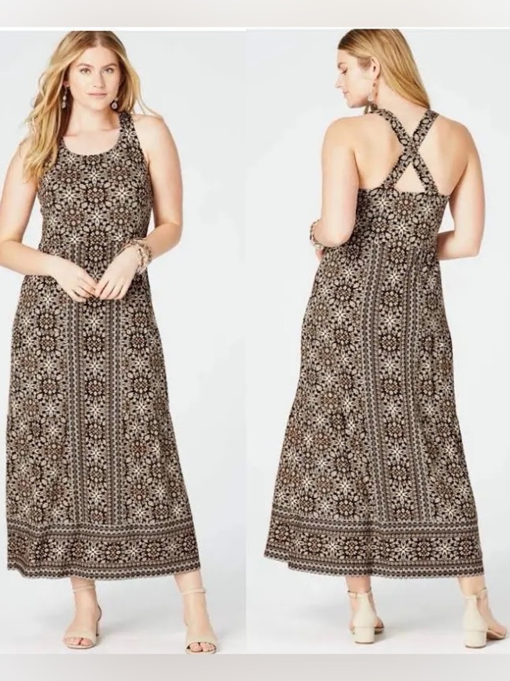 J. Jill Kona ST Cross Back Knit Midi Dress